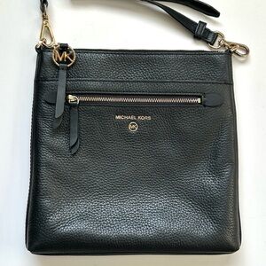 Michael Kors Black Leather Crossbody Bag